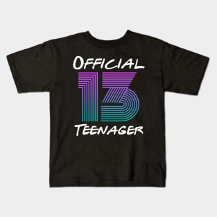 Vintage Official Teenager - 13th Birthday Gift Kids T-Shirt